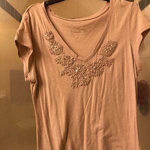 INC appliqué top with sequins